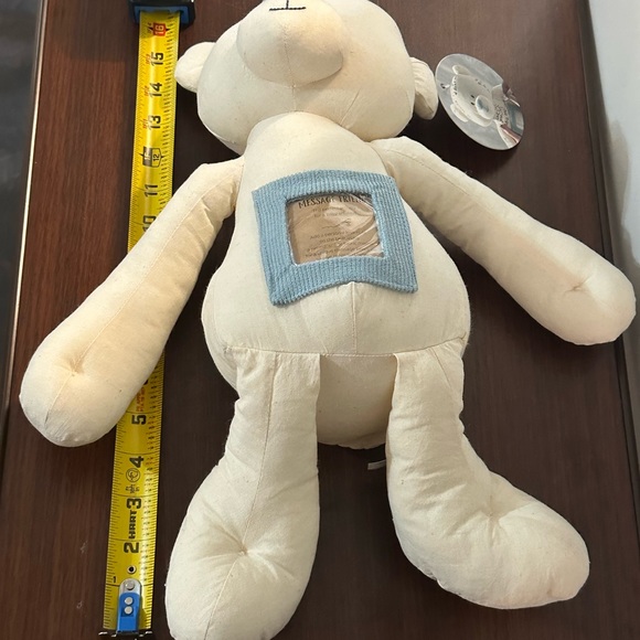 Demdaco Blue Message Friend Teddy Bear Baby Shower Activity Keepsake - Picture 4 of 4